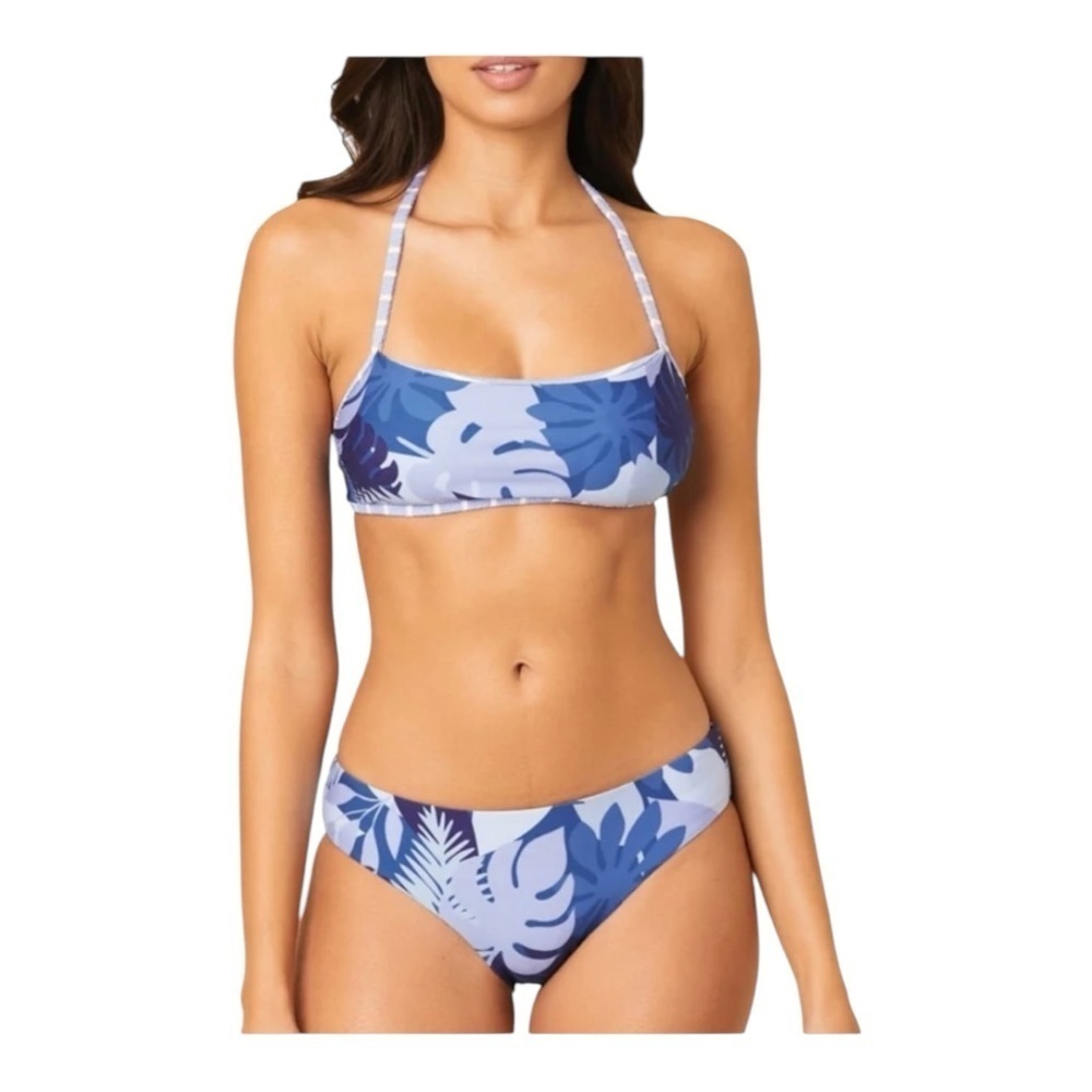 Splendid Reversible Bralette Top/ Reversible Retro Pant in Party Palm NWT